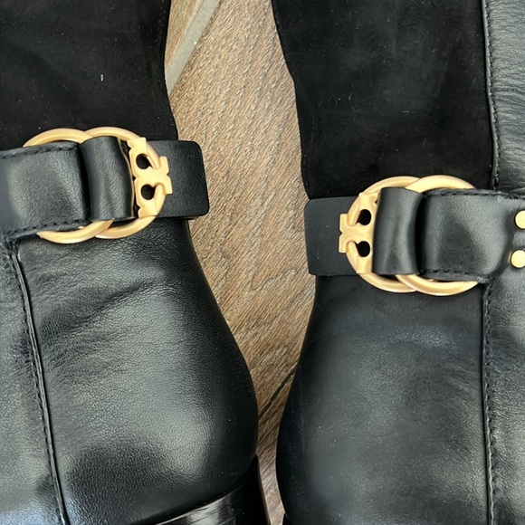 Tori Burch Leather and suede over the knee boots with gold hardware - Picture 6 of 8